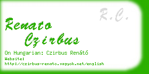 renato czirbus business card