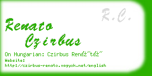 renato czirbus business card